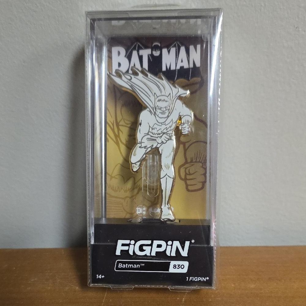 FiGPiN Batman 830 Action Figure Pin - Black and White LE 500PCS